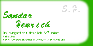 sandor hemrich business card